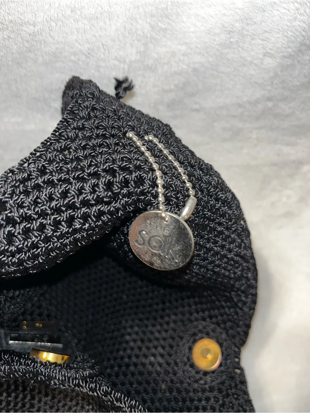 The Sak Black Knit Shoulder Bag